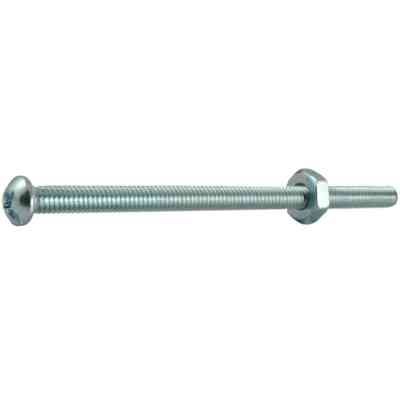 Combo Round Machine Screws w/ Nuts #8-32X3" Zinc 7/pk - San Antonio Retail