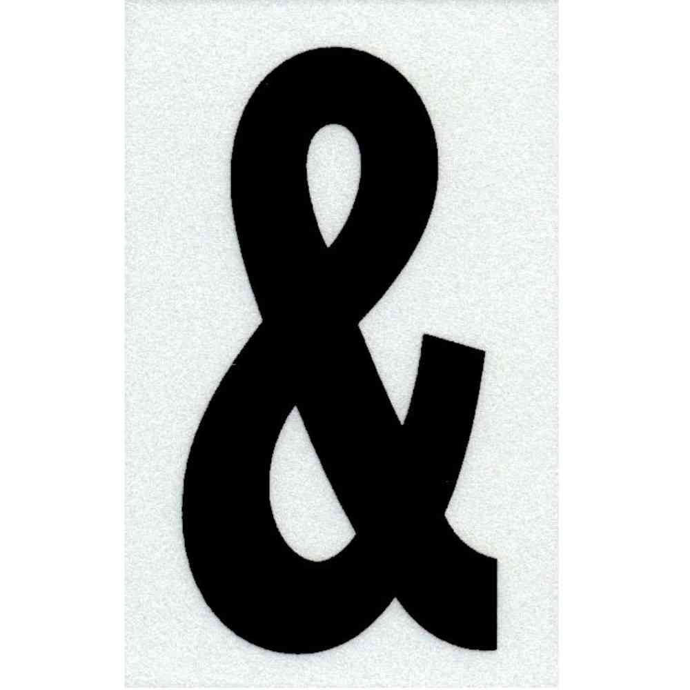 Main 1 - Straight Reflective Character, 2", Character: &, Black - San Antonio Retail