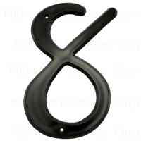Main 1 - Reflective House Number, 4", Character: 8, Black - San Antonio Retail