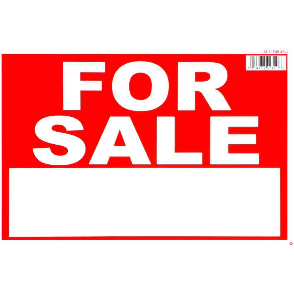 Main 1 - Sign, For Sale, 8x12, Red & White, Styrene - San Antonio Retail