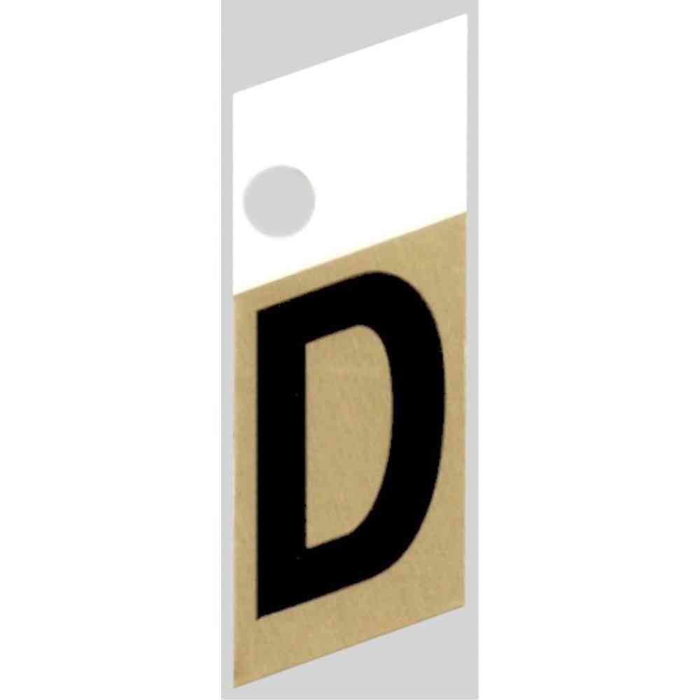 Main 1 - Slanted Aluminum Letter, 1", Character: D, Black/Gold - San Antonio Retail