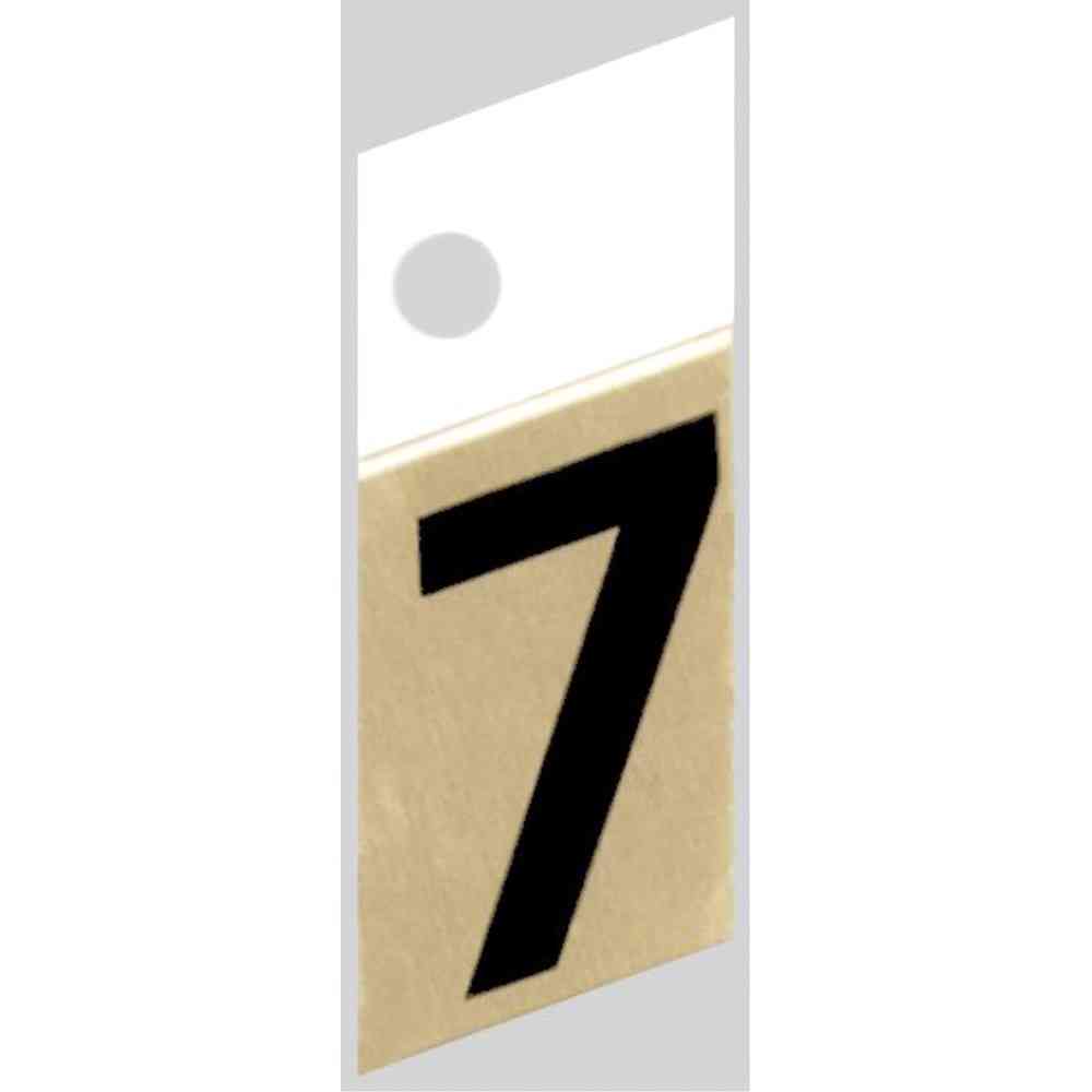 Main 1 - Slanted Aluminum Number, 1", Character: 7, Black/Gold - San Antonio Retail