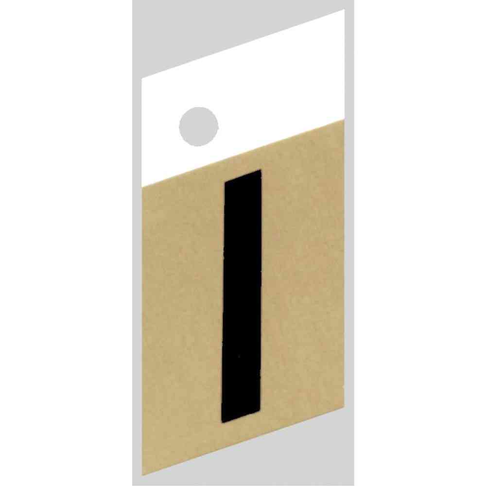 Main 1 - Slanted Aluminum Letter, 1-1/2", Character: I, Black/Gold - San Antonio Retail