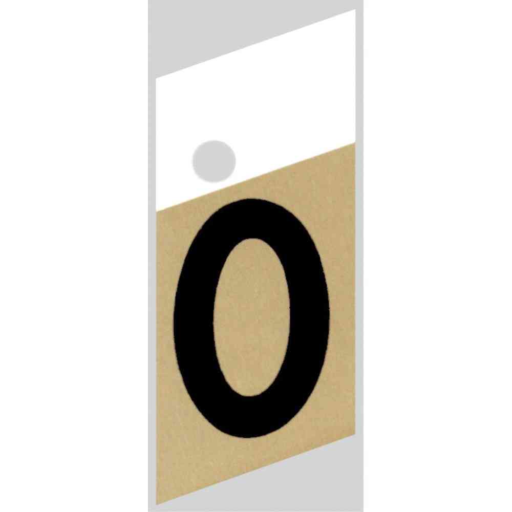 Main 1 - Slanted Aluminum Letter, 1-1/2", Character: O, Black/Gold - San Antonio Retail