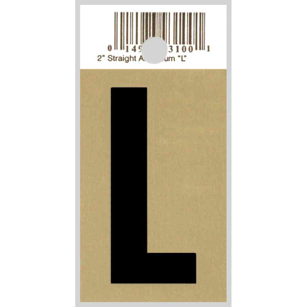 Main 1 - Straight Aluminum Letter, 2", Character: L, Black/Gold - San Antonio Retail