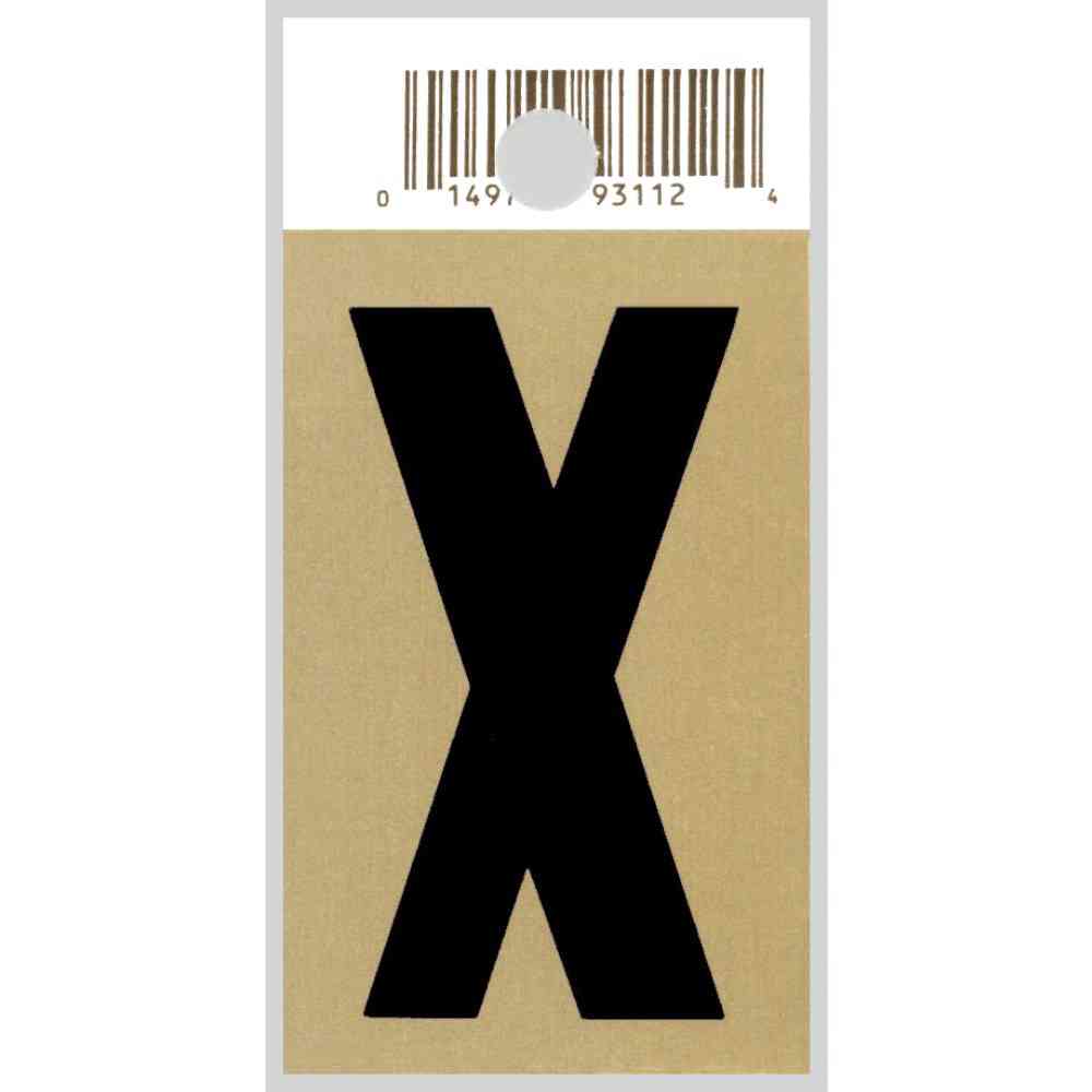 Main 1 - Straight Aluminum Letter, 2", Character: X, Black/Gold - San Antonio Retail