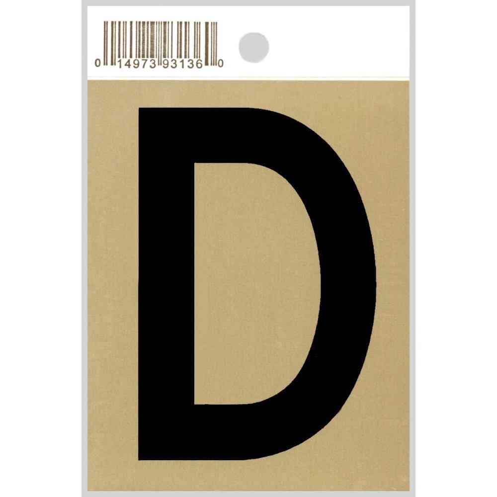 Main 1 - Straight Aluminum Letter, 3", Character: D, Black/Gold - San Antonio Retail
