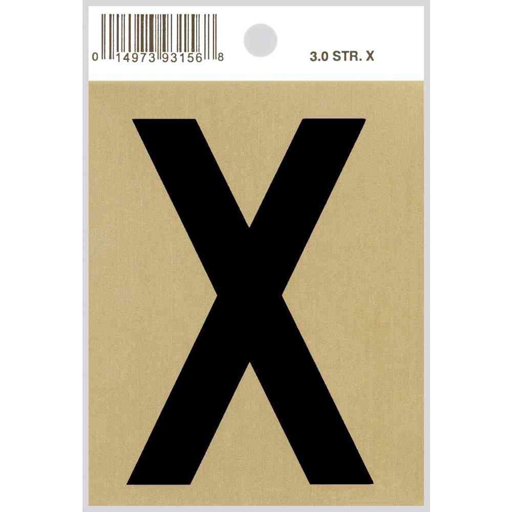 Main 1 - Straight Aluminum Letter, 3", Character: X, Black/Gold - San Antonio Retail