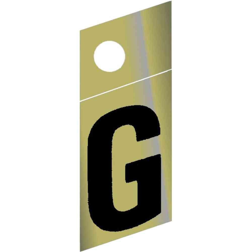 Main 1 - Slanted Mylar Letter, 1-1/4", Character: G, Gold - San Antonio Retail