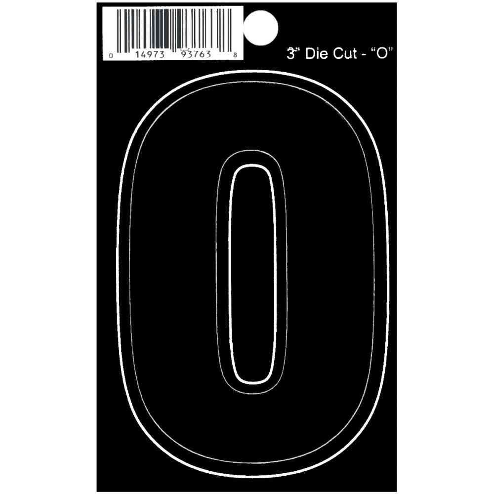 Main 1 - Straight Die Cut Letter, 3", Character: O, Black - San Antonio Retail