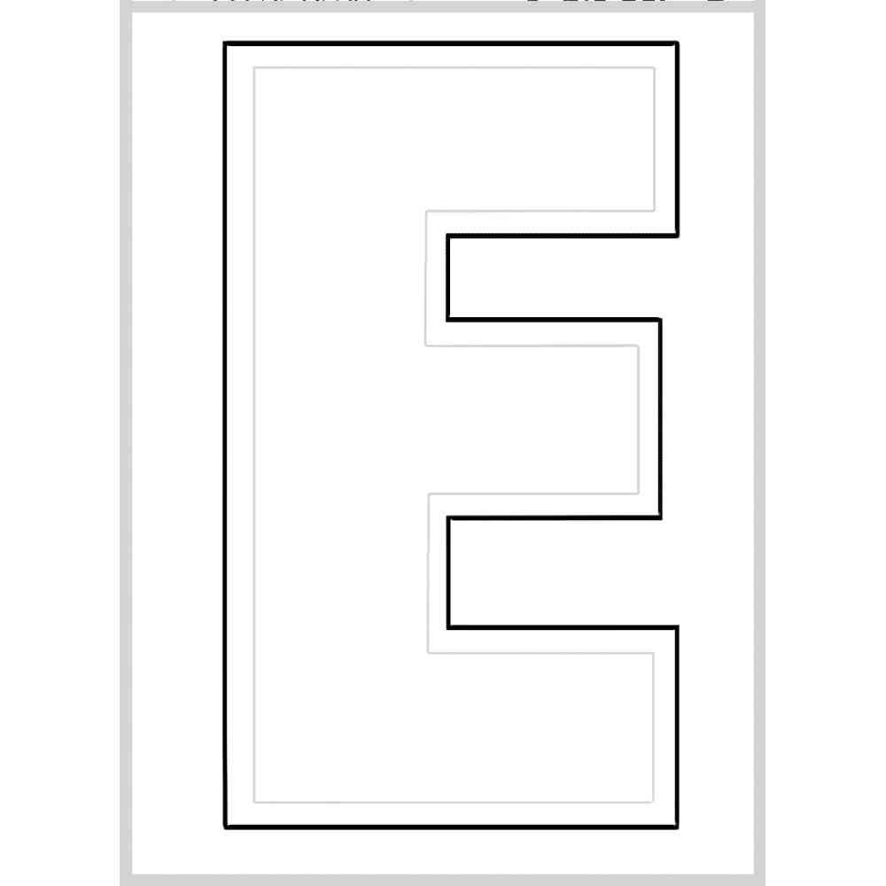 Main 1 - Straight Die Cut Letter, 3", Character: E, White - San Antonio Retail