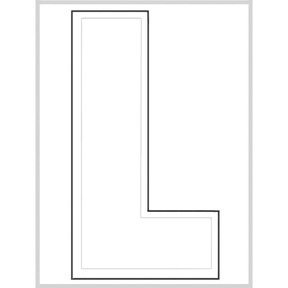 Main 1 - Straight Die Cut Letter, 3", Character: L, White - San Antonio Retail
