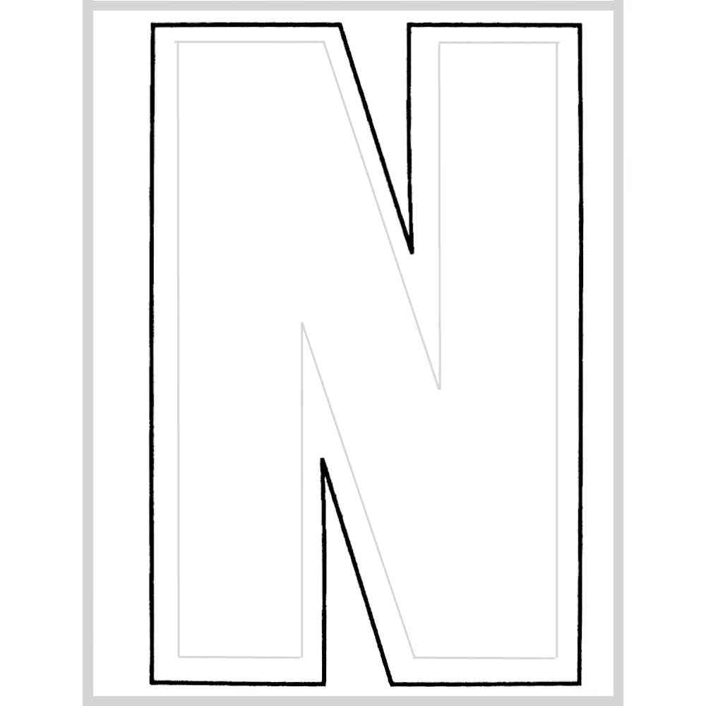 Main 1 - Straight Die Cut Letter, 3", Character: N, White - San Antonio Retail