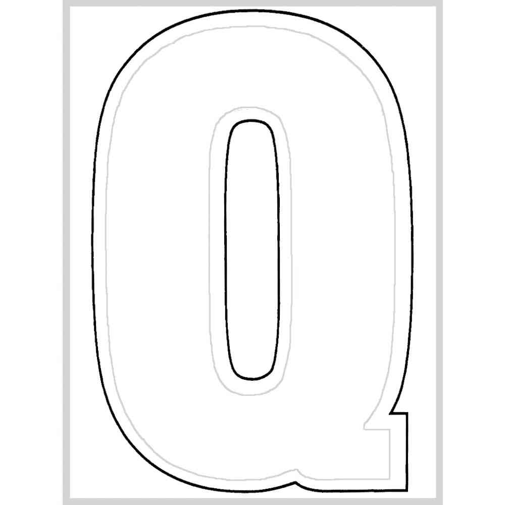 Main 1 - Straight Die Cut Letter, 3", Character: Q, White - San Antonio Retail