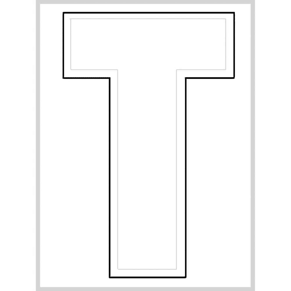 Main 1 - Straight Die Cut Letter, 3", Character: T, White - San Antonio Retail
