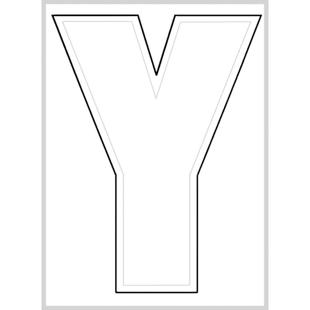 Main 1 - Straight Die Cut Letter, 3", Character: Y, White - San Antonio Retail