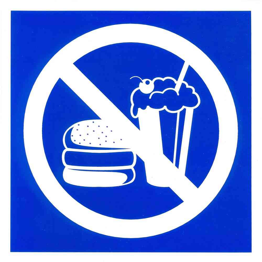 Main 1 - Sign, No Food/Drink Symbol, 6x6, Vinyl - San Antonio Retail