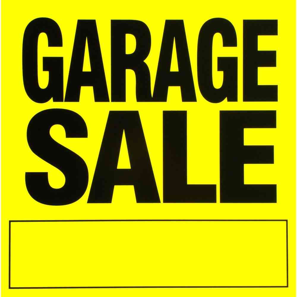Main 1 - Sign, Garage Sale, 11x11, Yellow & Black, 11x11, Styrene - San Antonio Retail