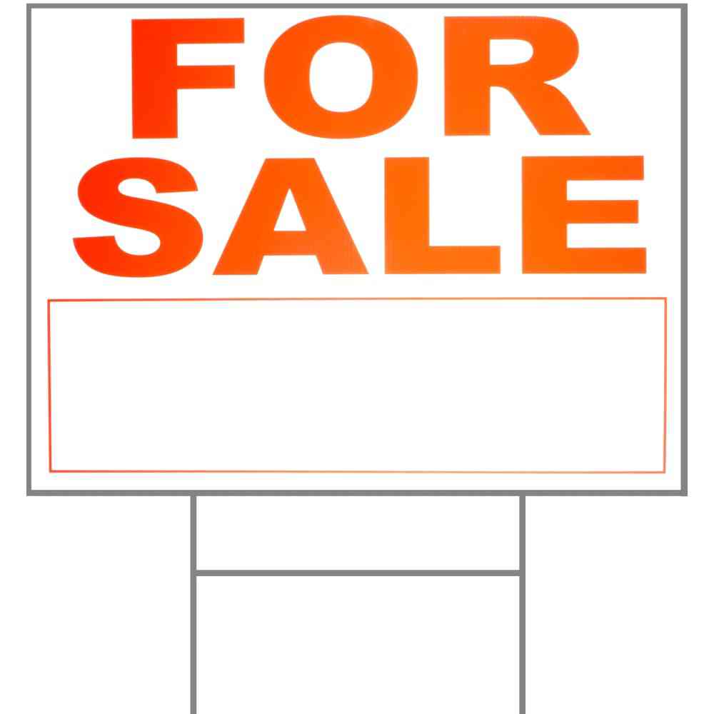Main 1 - Sign, For Sale, 18x24, Red & White, Plastic - San Antonio Retail