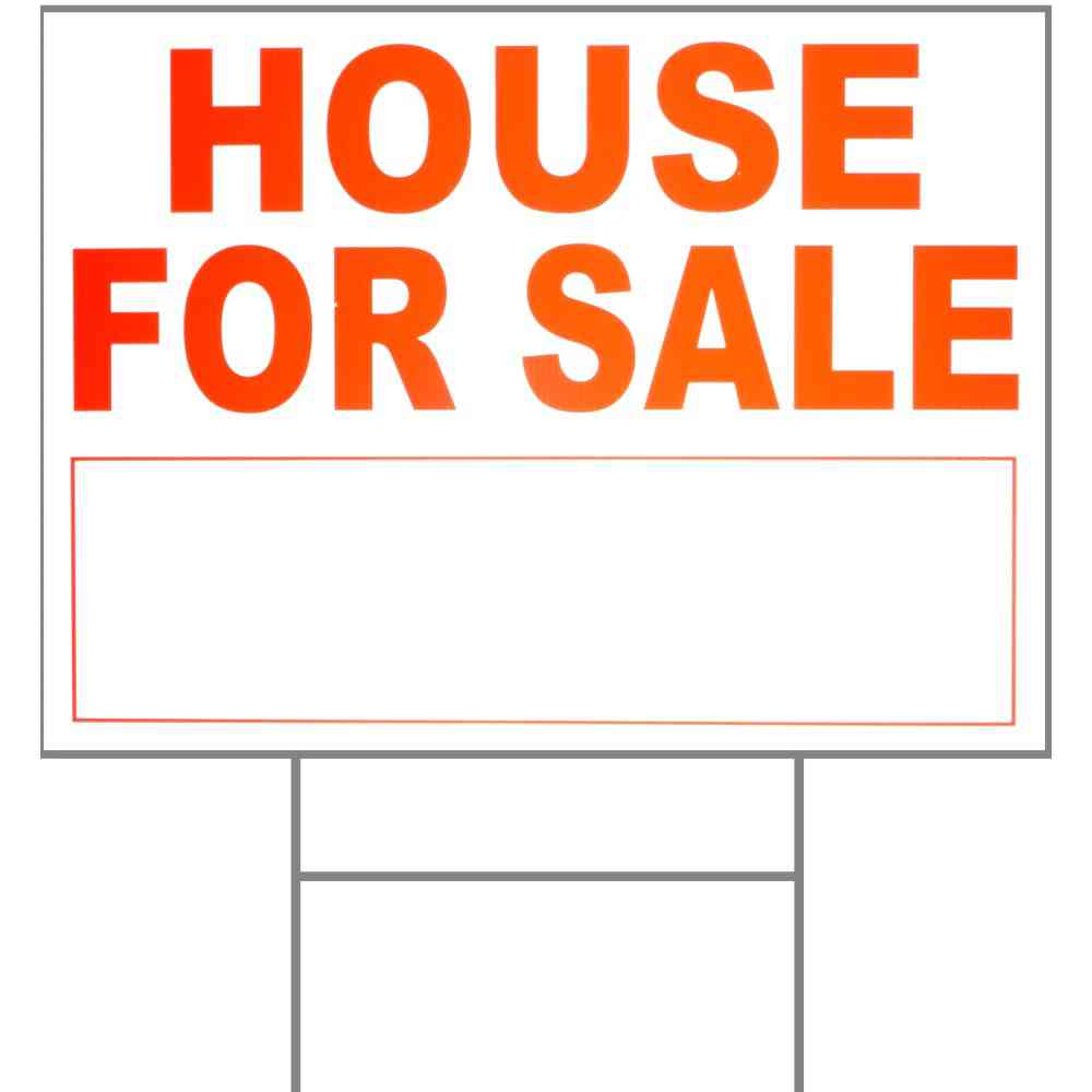 Main 1 - Sign, House For Sale, 18x24, Red & White, Plastic - San Antonio Retail