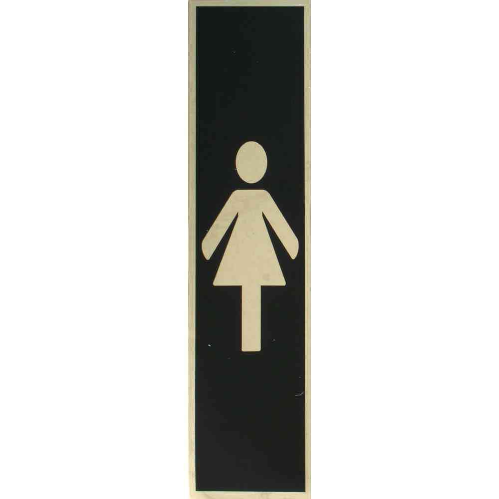 Main 1 - Sign, Women (Silhouette), 2x8, Mylar, Peel & Stick - San Antonio Retail