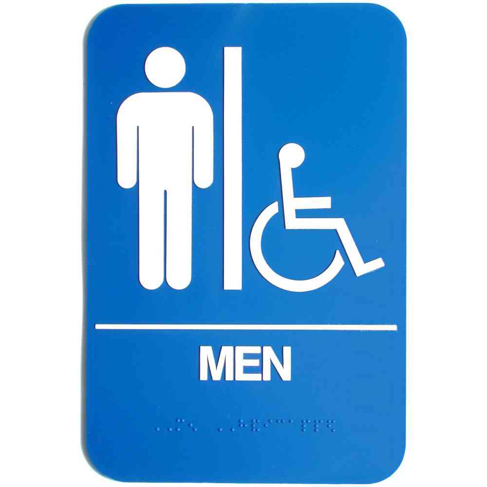 Main 1 - Sign, Men/Wheelchair, Blue ADA    - San Antonio Retail