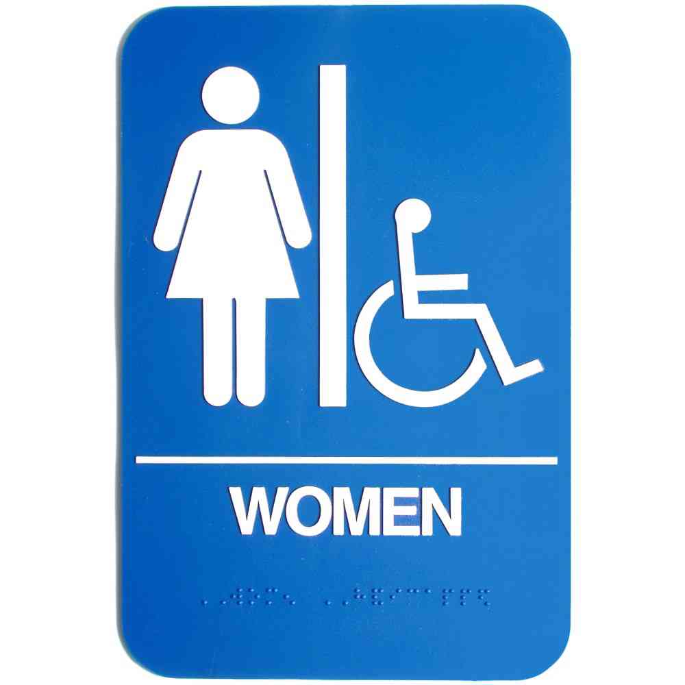 Main 1 - Sign, Women/Wheelchair, Blue ADA - San Antonio Retail