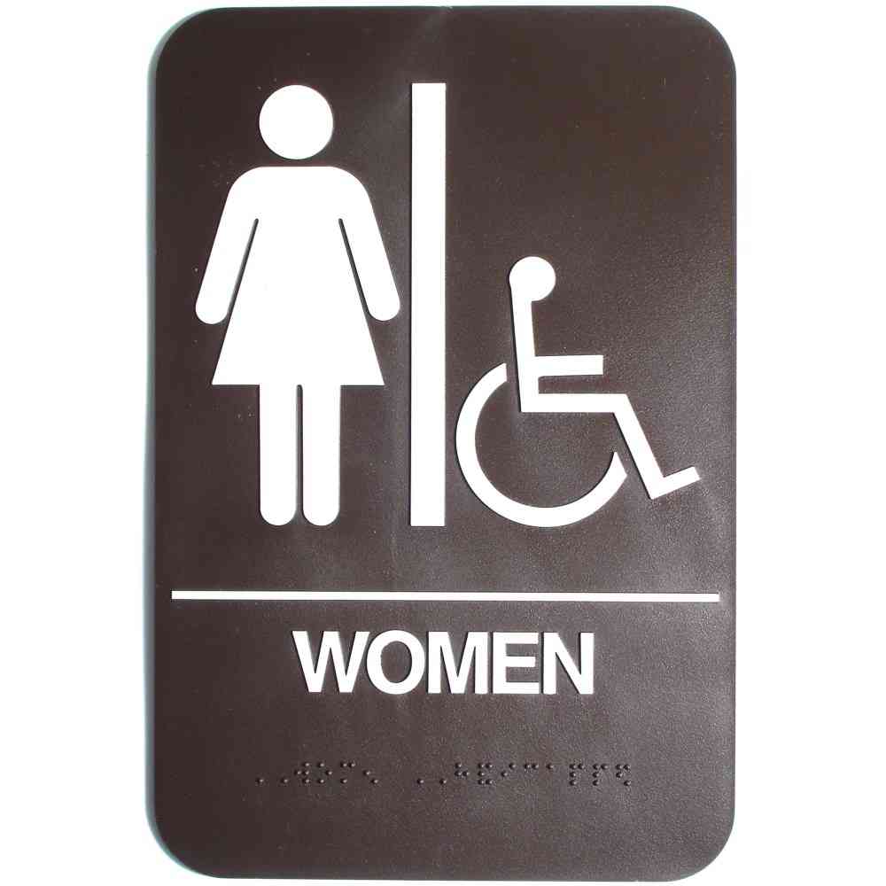 Main 1 - Sign, Women/Wheelchair, Brown ADA - San Antonio Retail