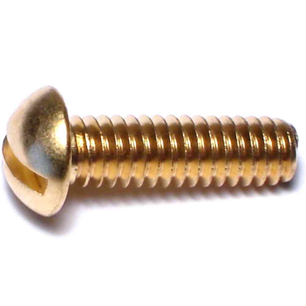 Main 1 - Slotted Round Machine Screw #12-24X3/4" Brass - San Antonio Retail