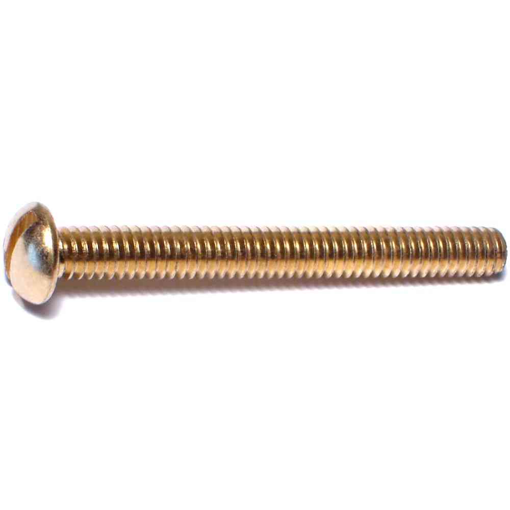 Main 1 - Slotted Round Machine Screw #12-24X2" Brass - San Antonio Retail