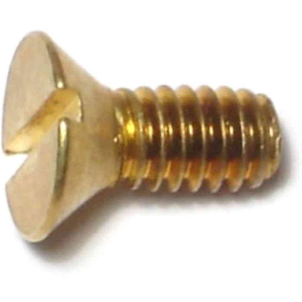 Main 1 - Slotted Flat Machine Screw #8-32X3/8" Brass - San Antonio Retail