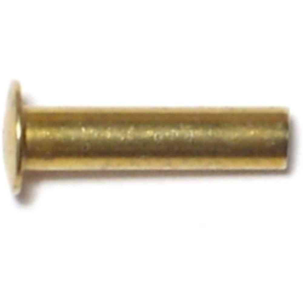 Main 1 - Tubular Rivets 1/8"X1/2" Brass 4/pk - San Antonio Retail