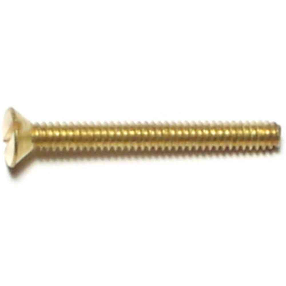 Main 1 - Slotted Flat Machine Screw #4-40X3/4" Brass - San Antonio Retail