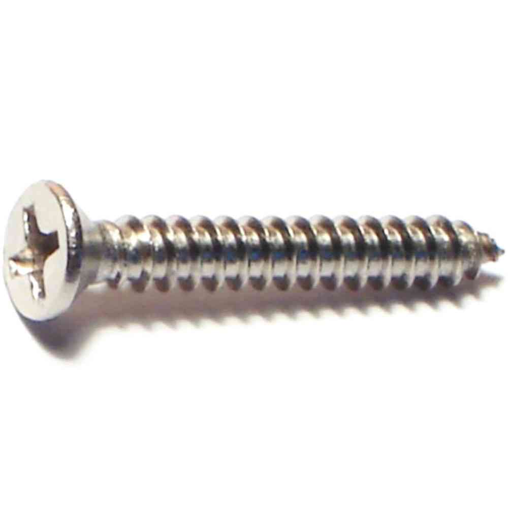 Main 1 - Phillips Flat Sheet Metal Screw #6X1" Stainless Steel 2/pk - San Antonio Retail