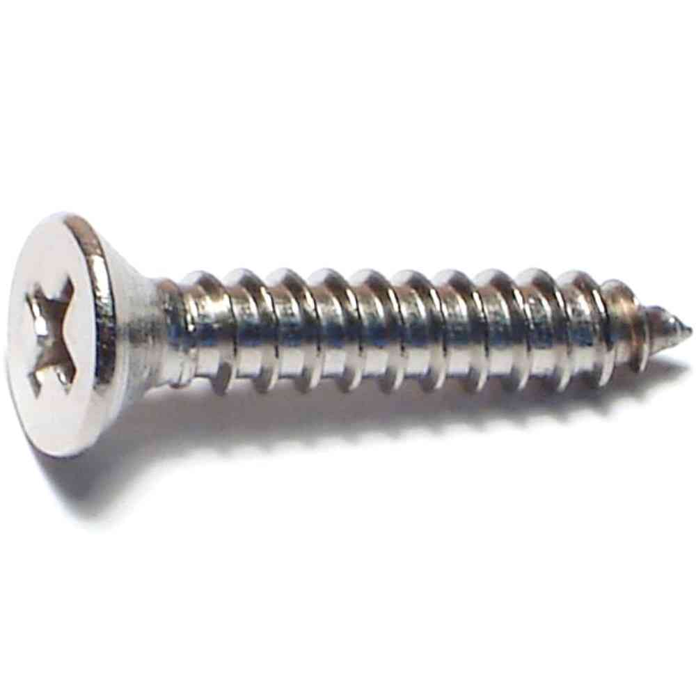 Main 1 - Phillips Flat Sheet Metal Screw #10X1" Stainless Steel 2/pk - San Antonio Retail