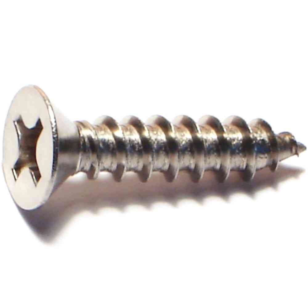 Main 1 - Phillips Flat Sheet Metal Screw #12X1" Stainless Steel 1/pk - San Antonio Retail