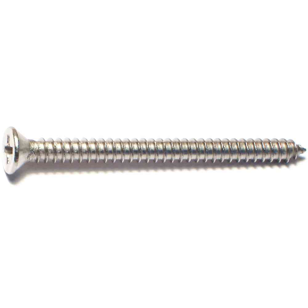 Main 1 - Phillips Flat Sheet Metal Screw #8X2" Stainless Steel 1/pk - San Antonio Retail