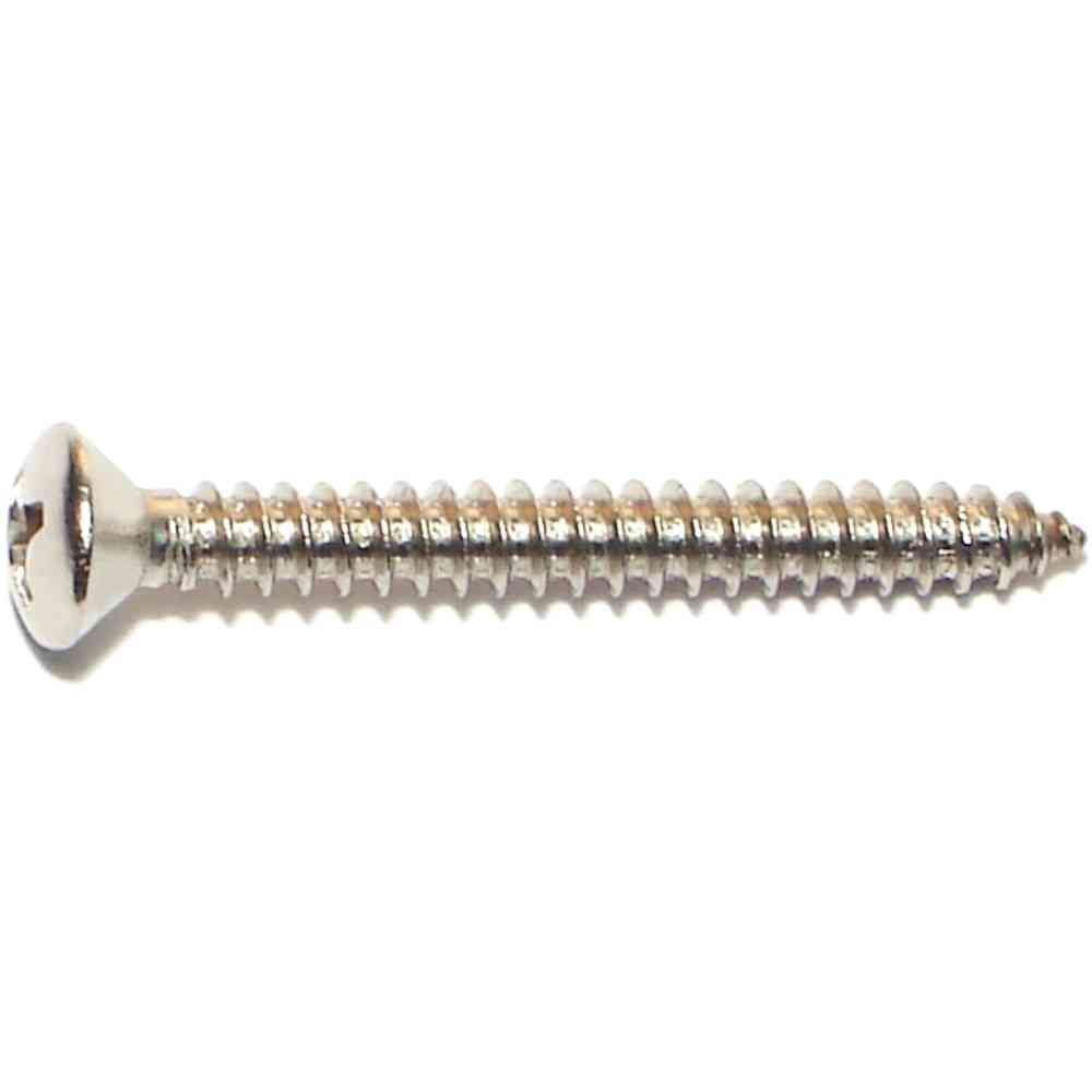 Main 1 - Phillips Oval Sheet Metal Screw #8X1-1/2" Stainless Steel 2/pk - San Antonio Retail