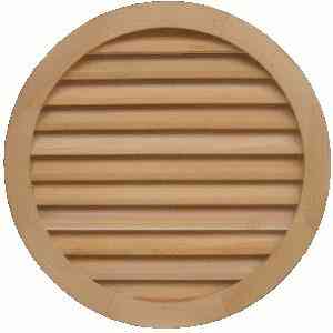 Main 1 - Wood Louver Vent 30" Round Pine - San Antonio Retail