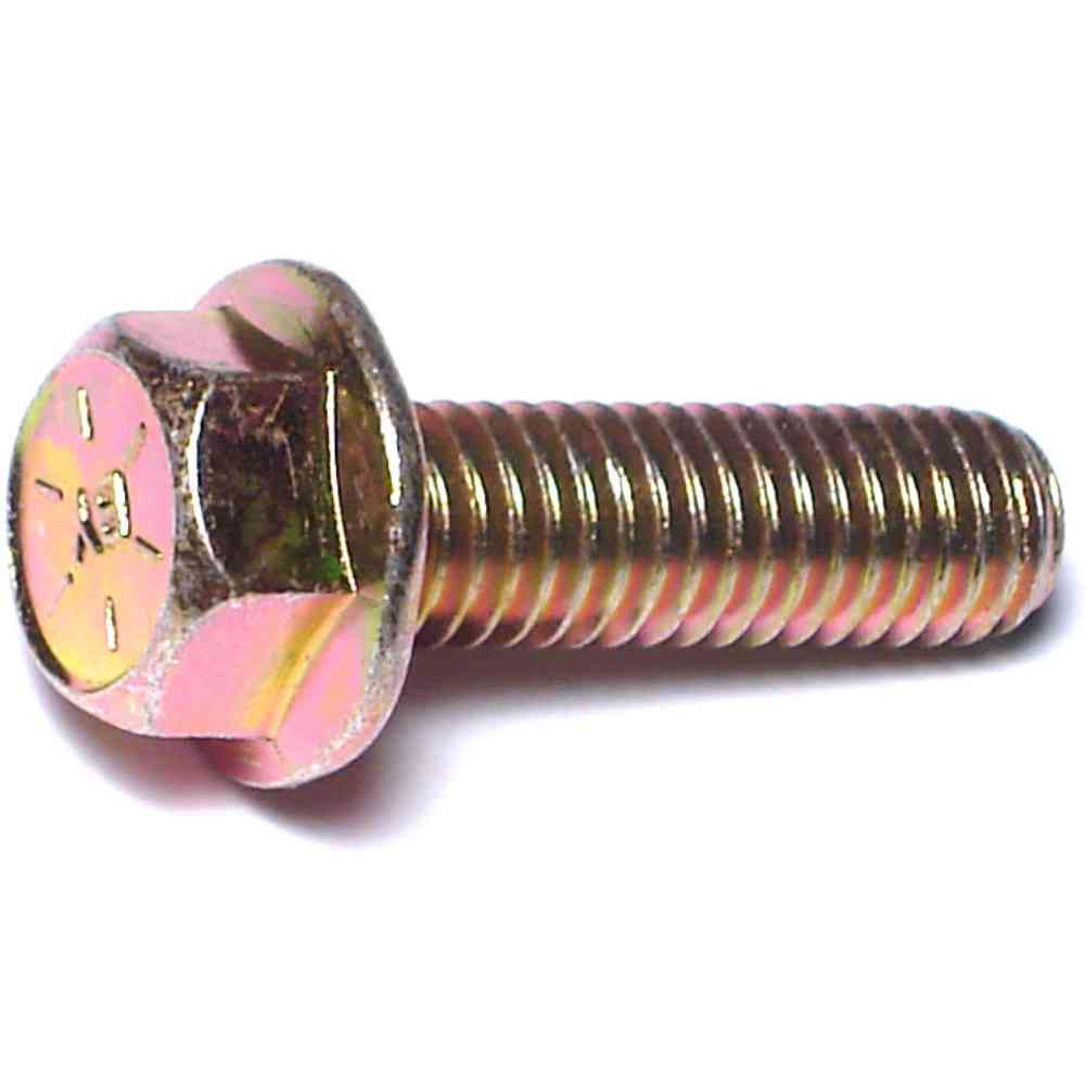 Main 1 - Hex Flange Lock Nut 3/8"-16X1-1/4" Grade 8 Yellow Zinc 1/pk - San Antonio Retail