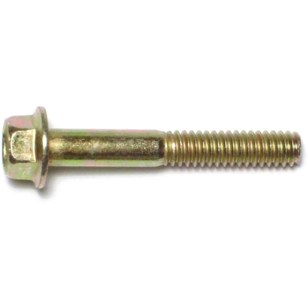 Main 1 - Hex Flange Lock Nut 1/4"-20X1-3/4" Grade 8 Yellow Zinc 1/pk - San Antonio Retail