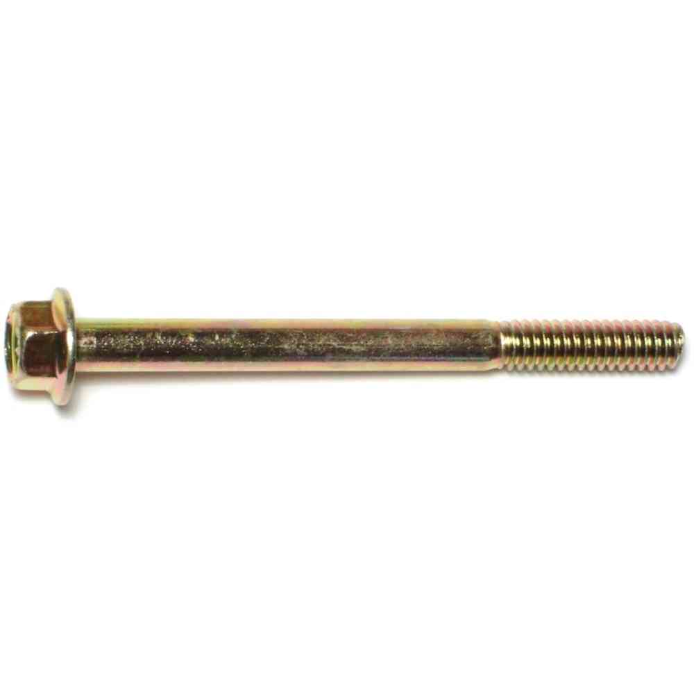 Main 1 - Hex Flange Lock Nut 1/4"-20X3" Grade 8 Yellow Zinc 1/pk - San Antonio Retail