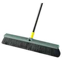 Main 1 - Broom Push w/ Handle 24" Bulldozer Smooth Surfaces Quickie 00533 - San Antonio Retail