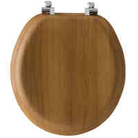 Main 2 - Toilet Seat Oak Round Oak Wood T-17Wo - San Antonio Retail