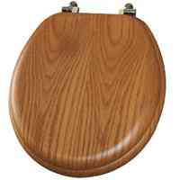 Main 3 - Toilet Seat Oak Round Oak Wood T-17Wo - San Antonio Retail