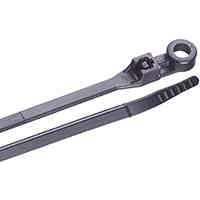 Main 2 - Cable Ties 8" 100Pk Black Nylon Mounting Tie 48-308Uvb  - San Antonio Retail