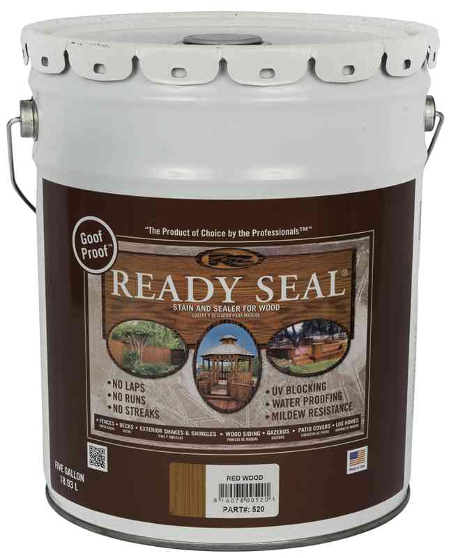 Main 2 - Ready Seal Redwood 5Gal Stain&Sealer 520 Exterior Wood Stain & Sealer - San Antonio Retail