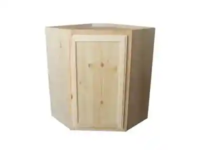 Main 1 - Kitchen Cabinet Knotty Pine Unfinished Diagonal Corner Wall 24 X30" Plywood Box DCW2430 - San Antonio Retail
