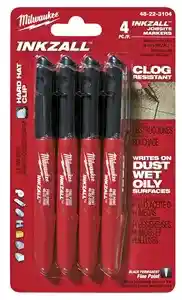 Main 1 - Jobsite Marker Black Milwaukee 4PK  INKZALL 48-22-3104 - San Antonio Retail