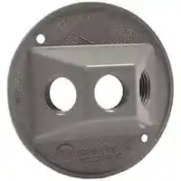 Main 1 - Weatherproof Lampholder Cover 3 Hole Round Gray  5197-5   - San Antonio Retail
